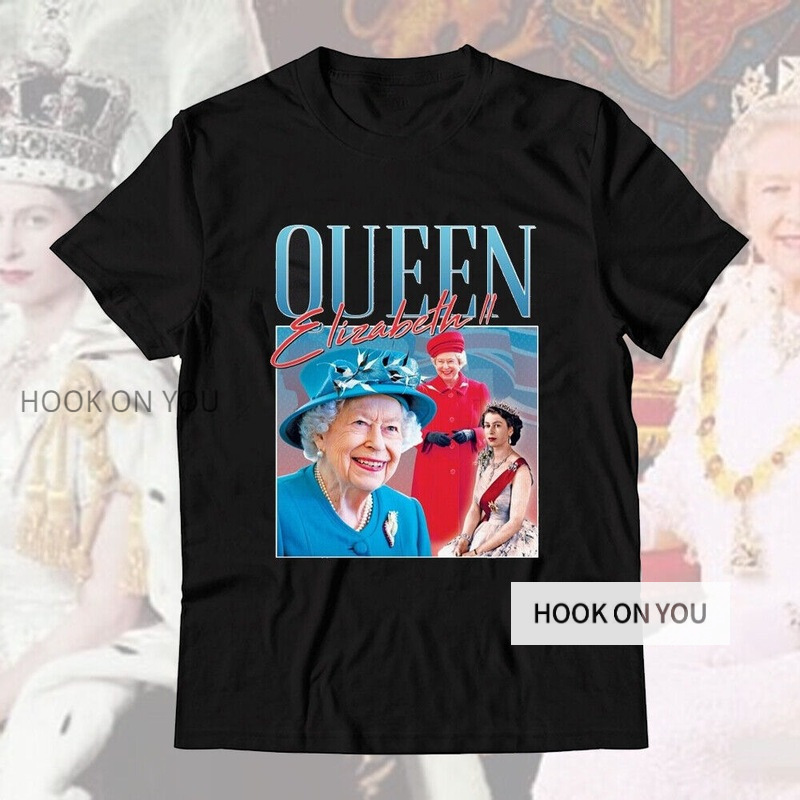 European and American Queen Elizabeth II British 1926-2022 Queen of England T-shirt