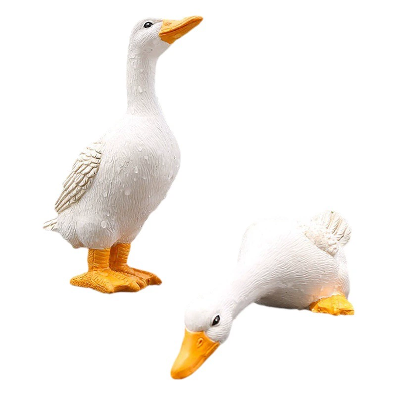 Моделирование животных абсорбирующие утиные украшения Смола ремесла садовые украшения Макет двора бассейн рыбный пруд озеленение