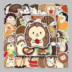50 Hedgehog Animal Sticker Luggage Decal Waterproof Washable Drawing Sticker Skateboard Computer Tablet Cartoon Decor