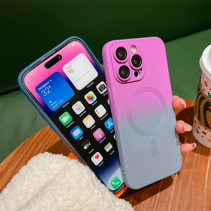Ins Style Gradient Color Silica Gel   Phone Cases display picture 4