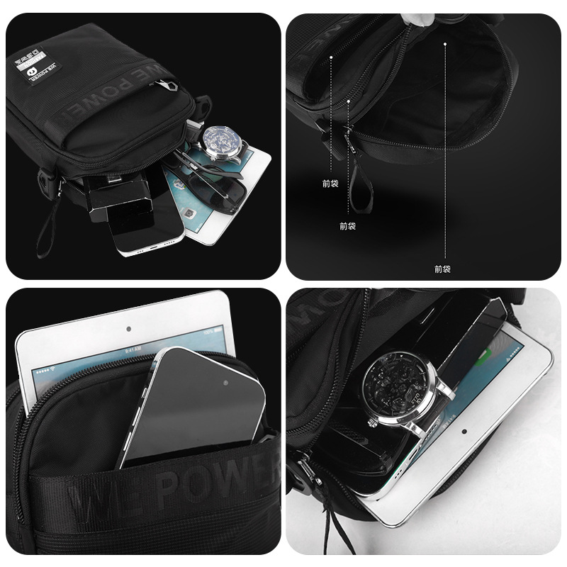 WEPOWER nuevo tipo de bolso de hombro casual para hombres, bolso de cintura, mochila pequeña, bolso de hombro ligero para hombres.