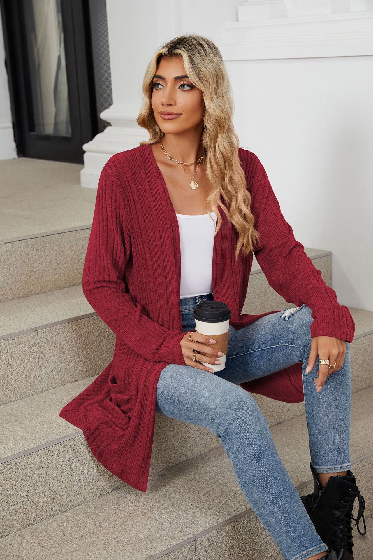 490g Weight Long Sleeve Sleeve Length Placket Placket Type Regular Sleeve Sleeve Type Nylon, Spandex, Polyester Fabric Type Long Top Length Cardigan Tops Type Holiday, Daily Occasion Collarless Neckline Regular Fit Fit Type Solid Color Pattern Winter, Autumn Season Women's Gender Casual, Elegant Style Wholesale Women's Casual Elegant Solid Color Long Sleeve Sweaters & Cardigans 45