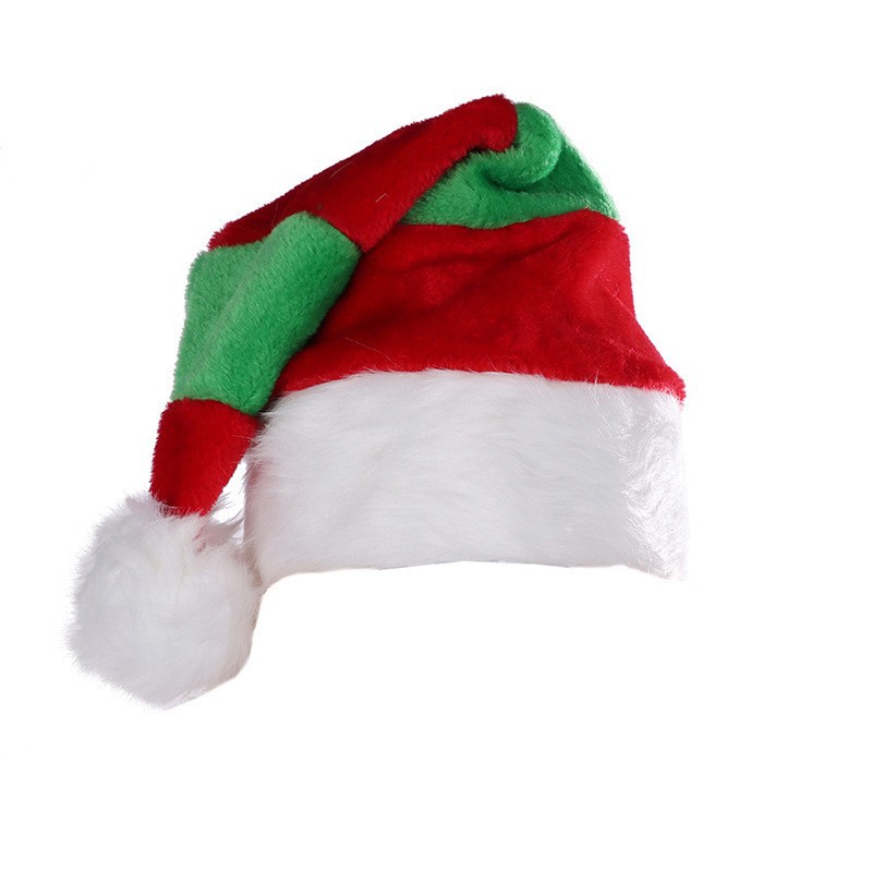 Gorro navideño con luz LED de felpa para adultos y niños, gorro navideño para fiestas, disfraz, decoraciones navideñas transfronterizas.