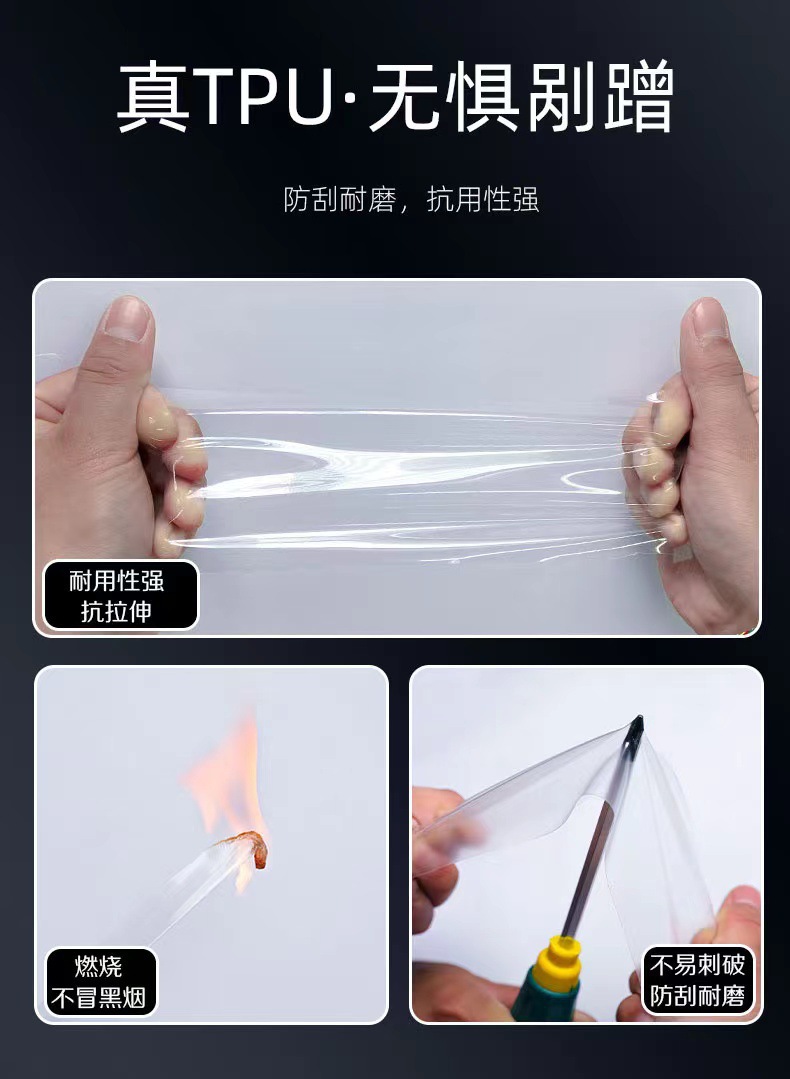 Suitable for 23-24 BMW X7, transparent interior protective film, anti-scratch protective film for the center console and gear shift, car interior modification