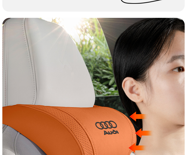 Suitable for Audi A3/A4L/A6L/A8/Q3/Q5/Q7/Q8 Car Headrest, Car Lumbar Support, Neck Pillow and Cushion