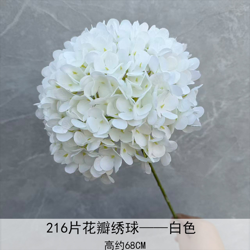 Nuevo en 2025, Decoración de Flores de Hortensia Individual en Forma de Piruleta, Recomendado para Decoración de Salones de Boda, Hoteles y Hogares, Diseño de Arreglos Florales, Decoración Suave