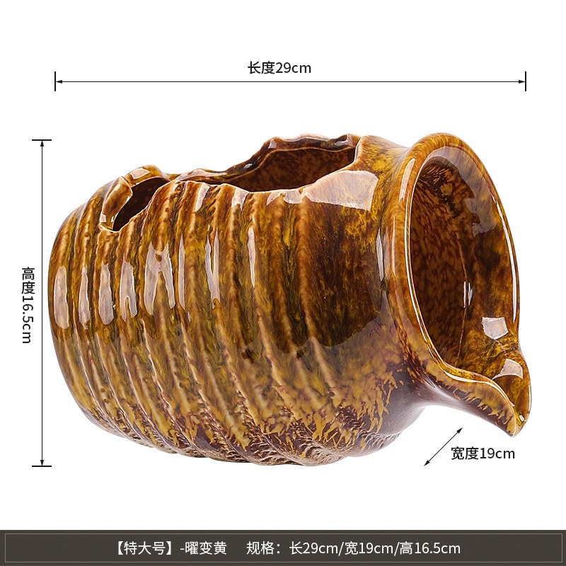 陶器の壺、中庭の流水装飾品、古代循環濾過アクセサリー、酸素化法、魚の飼育、屋内造園、生態水槽、流水|undefined