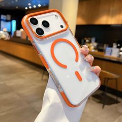 跨境适用苹果17promax手机壳亚克力磁吸防摔透明iPhone16壳