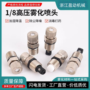 1/8 High-Pressure Atomization Spray Nozzle Breeding Disinfection Construction Site Fence Cooling Dust Removal Textile Factory Humidification Nozzle