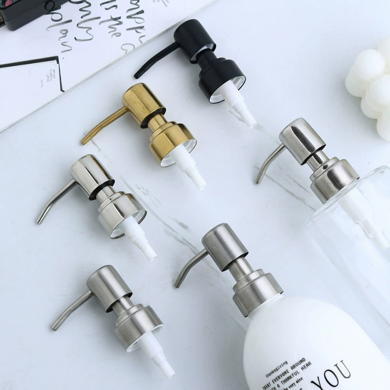 Головка насоса из нержавеющей стали с круглой головкой, насадка для дезинфицирующего средства для рук в отеле, адаптированная на различные стеклянные бутылки, дозатор мыла
