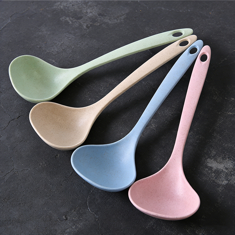 Wheat straw spoon household large soup spoon rice porridge spoon…