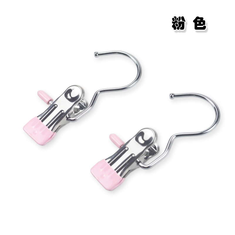 Fábrica multi-funcional clip de arranque metal cromado anti-óxido 3-palabra gancho inmersión 3-palabra gancho clip calcetines clip al por mayor