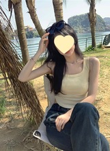 吊带小背心女学生外穿美式甜辣内搭打底夏季运动方领百搭上衣批发