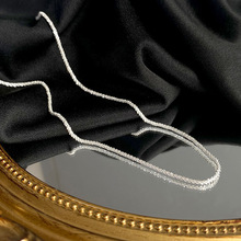 波光粼粼项链女小众设计轻奢满天星素链锁骨链简约气质韩国饰品