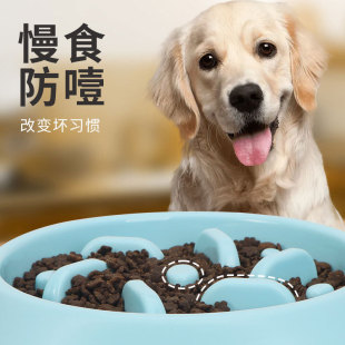 Slow Food Bowl Dog Food Basin Pet Labrador Slow Food Basin Pet Cat Water Basin Small Dog Anti-overturning Dog Bowl