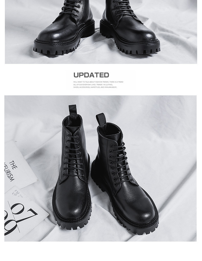 Internet Beliebte Martin-Stiefel für Herren, High-Top, trendige Frühlings- und Herbstschuhe im britischen Retro-Stil, mittelhohe Lederschuhe, erhöhte schwarze Lederstiefel_voghion.com