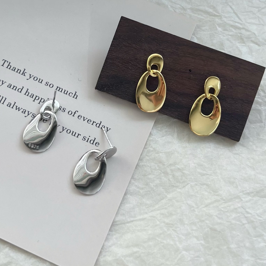 1 Pair Quantity Holiday, Daily Occasion 1 Pair 925 Sterling Silver Solid Color Drop Earrings