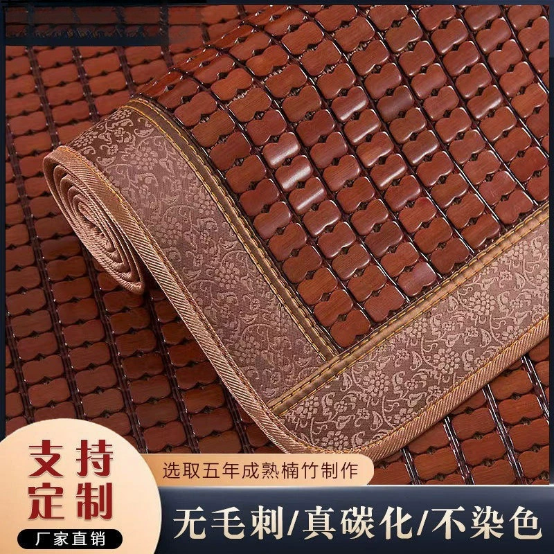 Летний коврик для маджонга, диванная подушка, летний коврик из цельного дерева, противоскользящий шелковый бамбуковый коврик, европейский стиль, шезлонг для гостиной, бамбуковый коврик