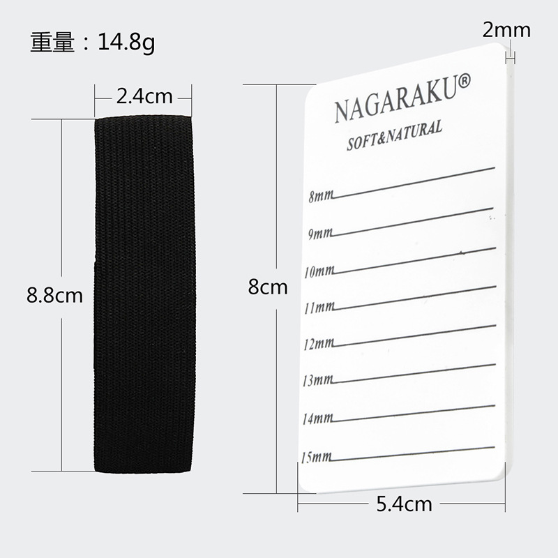 NAGARAKU herramienta de pestañas injerto pelo acrílico sola floración herramienta de pestañas 8-15mm