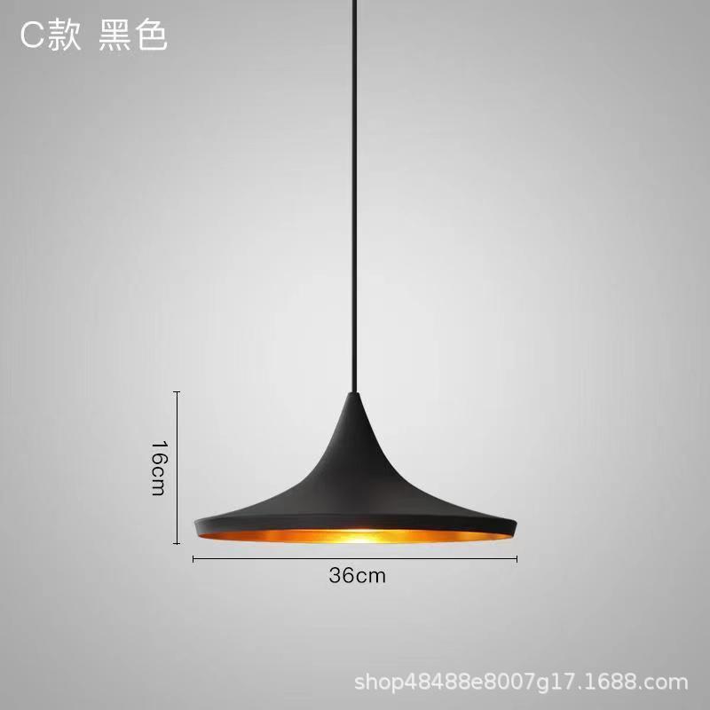 Instrumento musical creativo simple lámpara de tres cabezas nórdico arte retro café lámpara de bar restaurante occidental lámpara de una sola cabeza pequeña lámpara