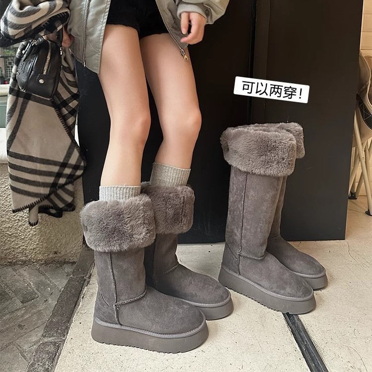 Winter warm high boots platform