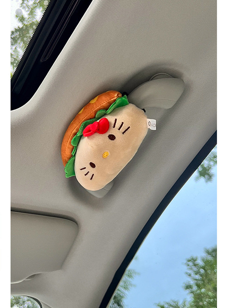 New Cute Hot Dog Kitty Car Door Handle Cover Car Handle Protection Roof Armrest Cover Car Decoration