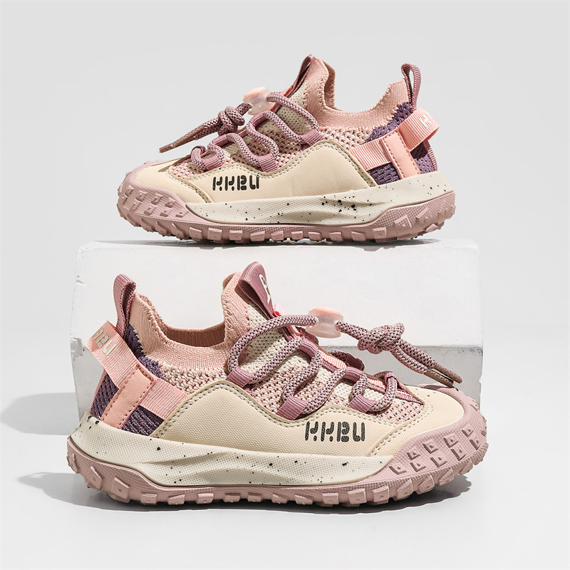 Spring new girls mesh breathable sports shoes Children's daddy shoes little girls running shoes_voghion.com