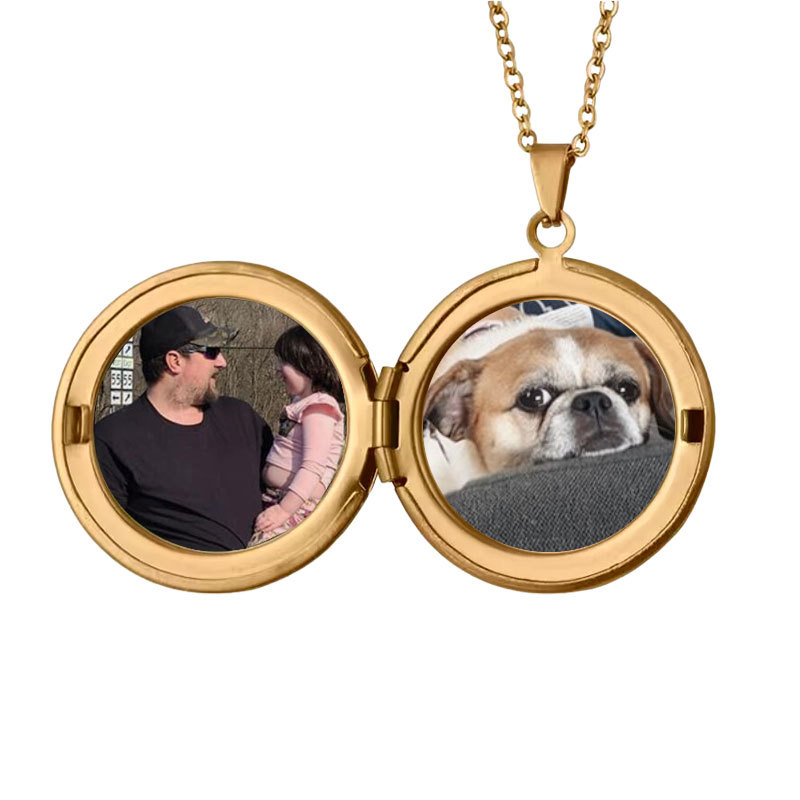 Daily Occasion Simple Style Circle 201 Stainless Steel Iron Wholesale Pendant Necklace