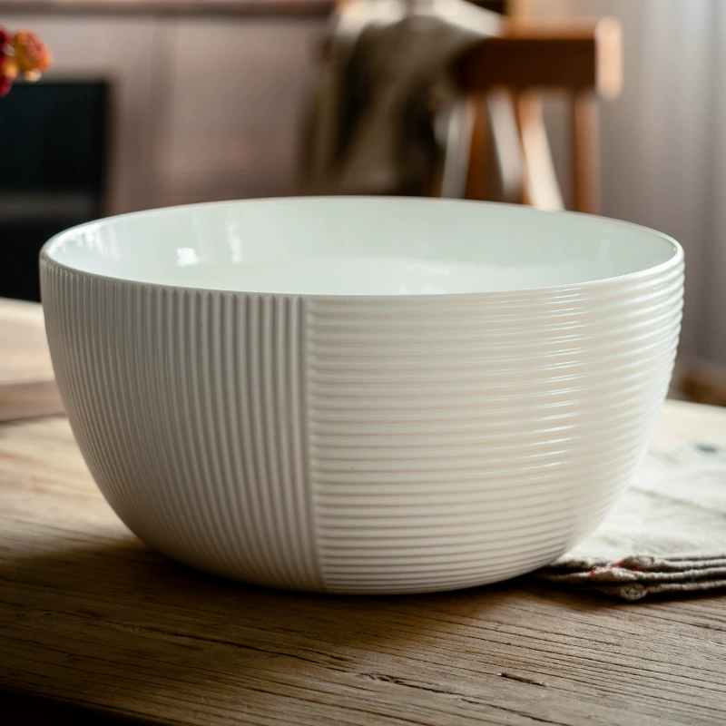 Бытовая керамическая миска для смешивания, бытовая суповая миска и миска для смешивания, миска для супа, большая миска, миска для замеса, большая белая кухонная миска оптом.