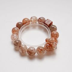 【尘外孤标】天然黑金超七水晶手串女款百搭显白黑金超七手链批发