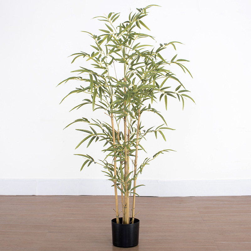 Escenografía de estilo nórdico Simulación de plantas verdes Plantas en macetas Centro comercial Simulación de decoración suave Plantas verdes falsas