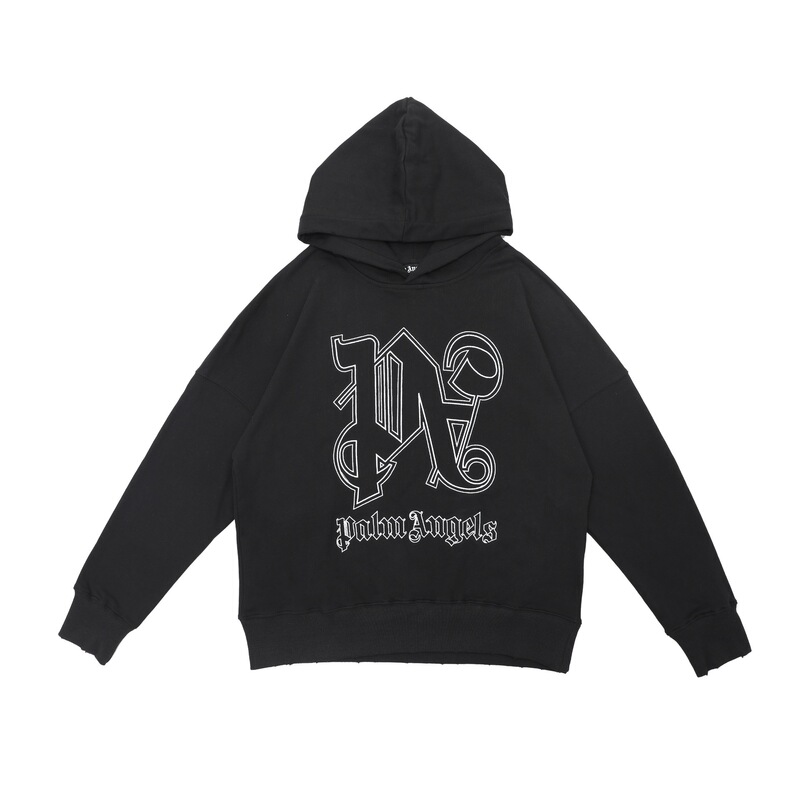 Palm Angels Cartoon Headless Bear Long-Sleeved Fog Angels Loose Hoodie Sweatshirt Couple Outfit