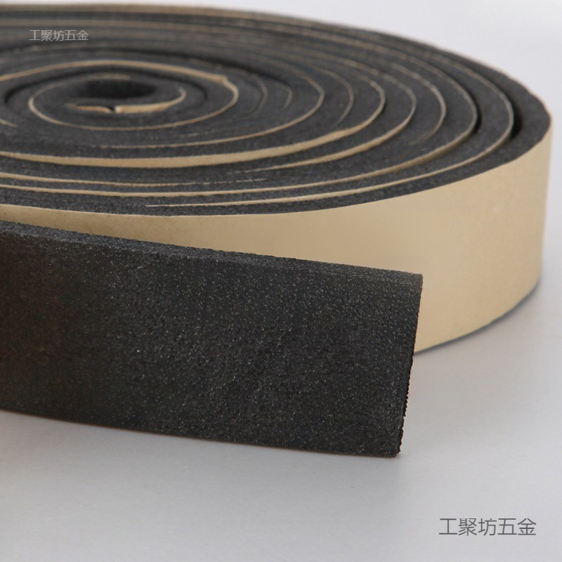 橡塑保温隔热自粘胶条阻燃海绵密封条空调风口河北省油烟机防震隔