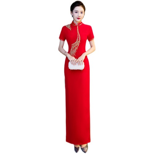 Cheongsam young red sleeves to improve dress costumes during high-end female temperament