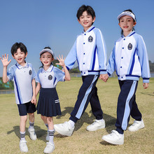 夏季小学生校服春秋装新款幼儿园园服夏装儿童运动班服棒球服套装