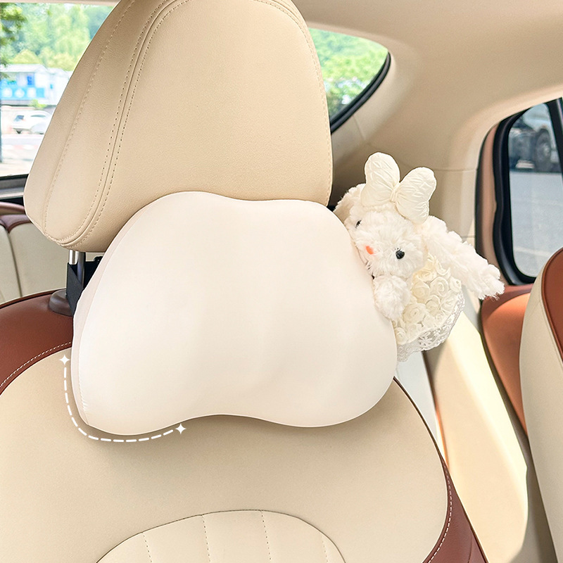 記憶綿自動車ヘッドレスト保護首枕diy氷糸通気車載シートクッション四季通用車内腰掛け|undefined