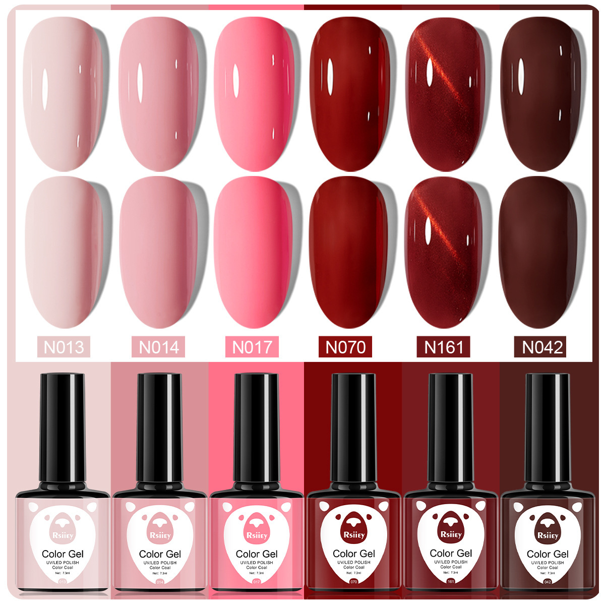 6 colores esmalte de uñas pegamento fototerapia embotellada color popular pintado brillante ojo de gato pegamento UV fototerapia pegamento esmalte de uñas traje de pegamento
