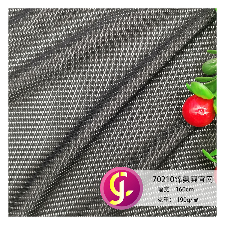 70210锦氨爽宜网  包边网布 运动背心面料吸湿排汗透气弹力网眼布