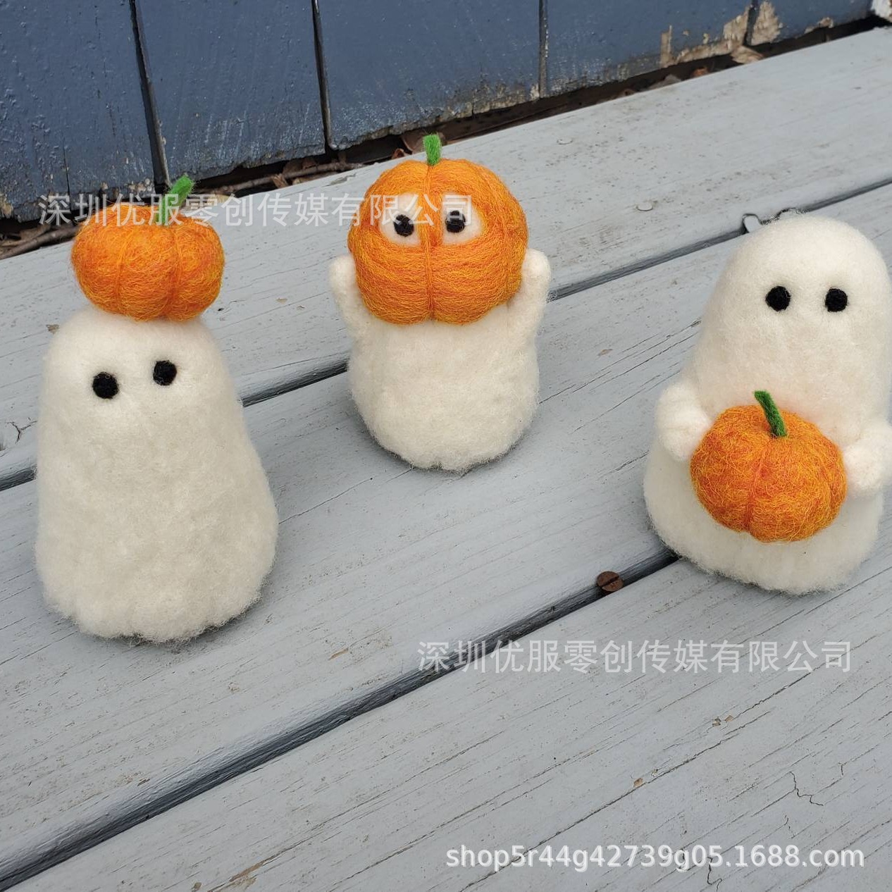 Shenzhen spot Wool Felted Ghosts ghost creative Halloween ghost…