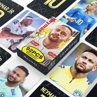 Spot 92Pcs Small Card Star Neymar Collection Photo Card Self-Printed Mini Handbook Sticker Greeting Card Lomo Card
