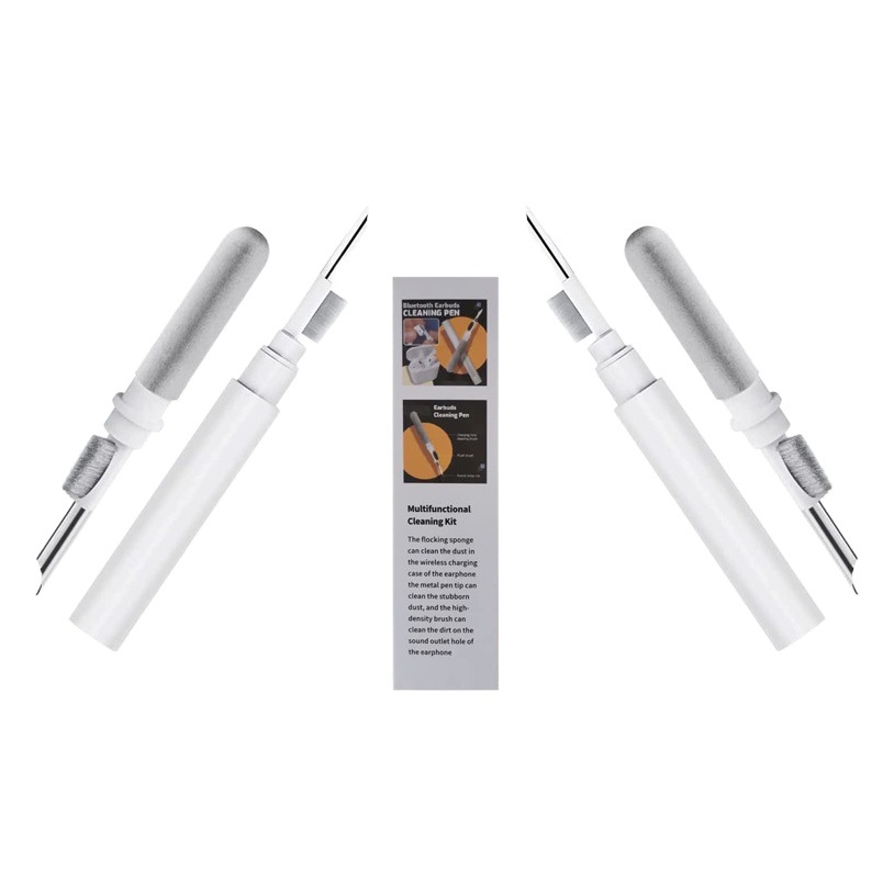 Portátil Bluetooth auricular enchufe pluma de limpieza conjunto de limpieza pluma de limpieza del polvo pluma de limpieza cepillo de limpieza del tapón del oído