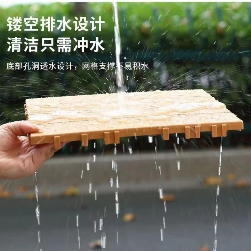 户外塑料地板自拼阳台露台木地板庭院花园改造自铺木塑塑料地板厂|undefined