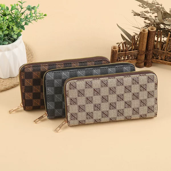 Retro Presbyopic Single Zipper Wallet Printed Long Women's Wallet Large Capacity Storage Wallet Wholesale and Retail