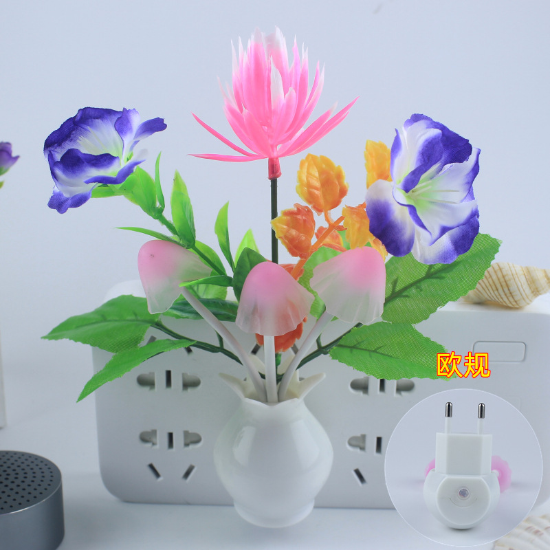 Transfronterizo creativo lámpara de regalo luz controlada lámpara de inducción colorido color-cambio luminoso florero noche luz Europea estándar americano estándar