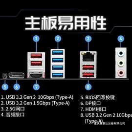 微星PRO B650M-A D5主板适用支持CPU 7950X3D/7900X3D/7800X3D