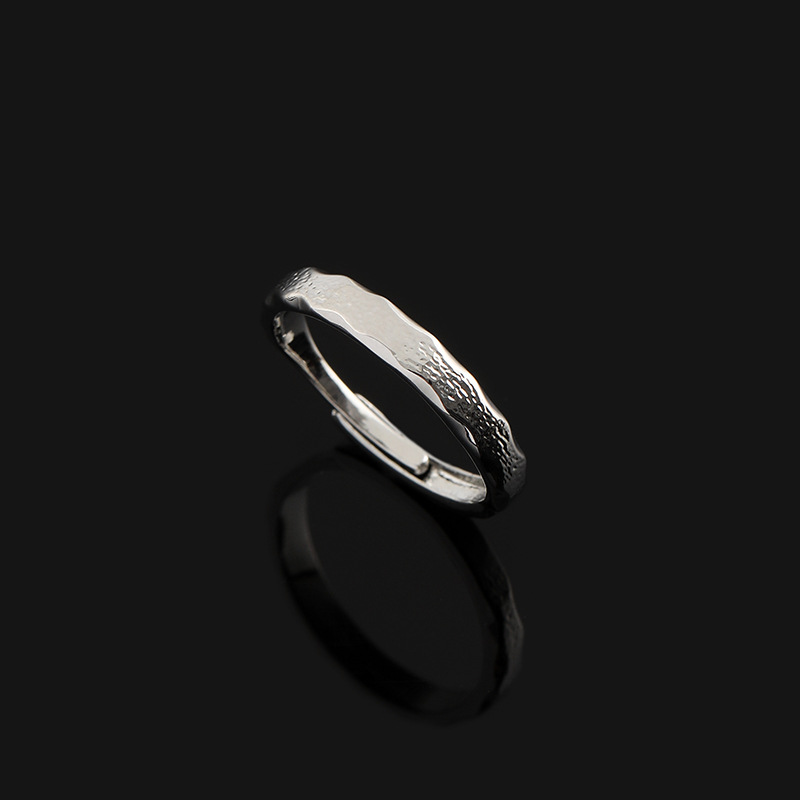 J12 retro plain ring ring small open index finger ring female cold wind ring student party jewelry wholesale