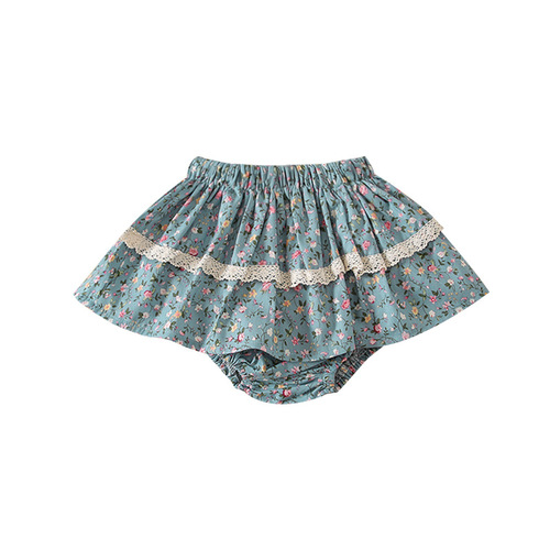 Korean style infant floral culottes ins lotus lace bread pants floral cake culottes cute lantern shorts