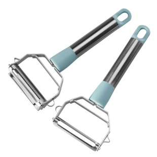 Stainless Steel Double-sided Peeling Knife Two-in-One Filament Peeler Vegetable Fruit Potato Scraping Peeling Tool Peeler Melon Planer