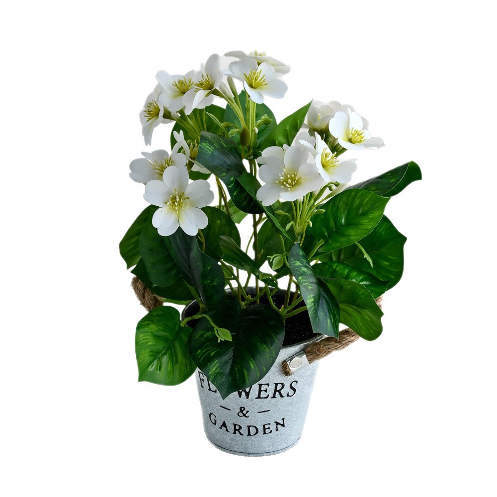 Botella de hierro sensación flor de begonia bonsai imitación maceta flores falsas decoración del hogar fotografía flores artificiales flores de boda perilla