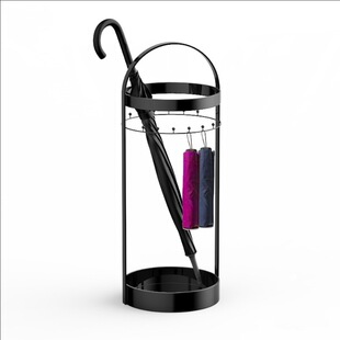 Factory Direct Sales Iron Umbrella Bucket Hotel Lobby Umbrella Storage Bucket Simple Household Umbrella Drain Rack Umbrella Rack